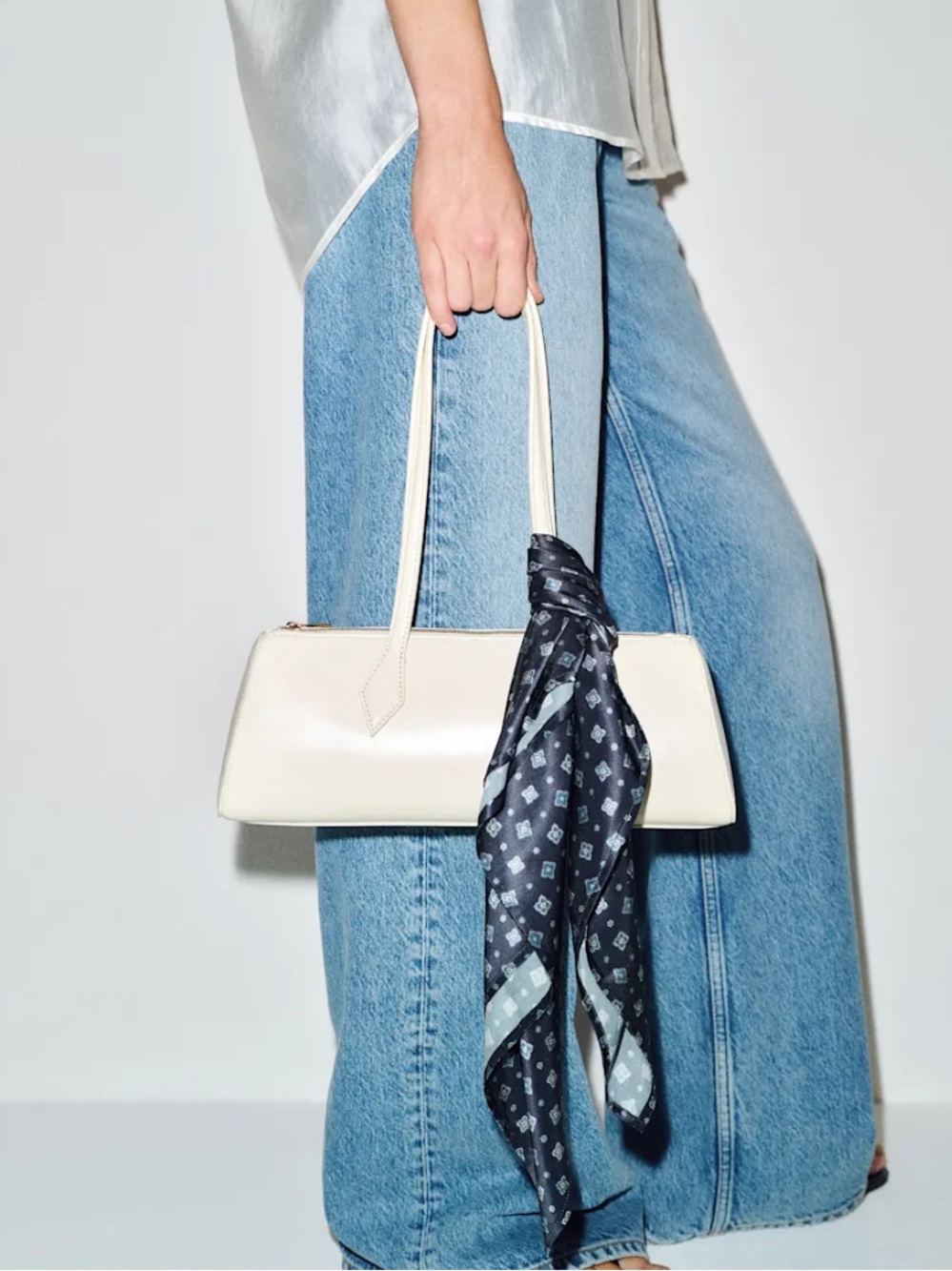 Reformation printed silk scarf